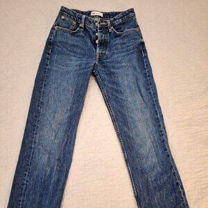 Zara straight fit blue jeans